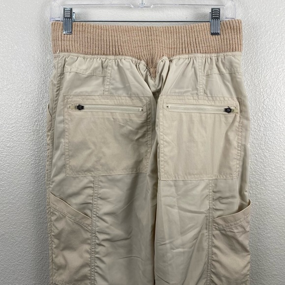 Free People Movement Wherever I Roam Cream Cargo Knit Rib Waist Jogger Pants - Picture 6 of 11